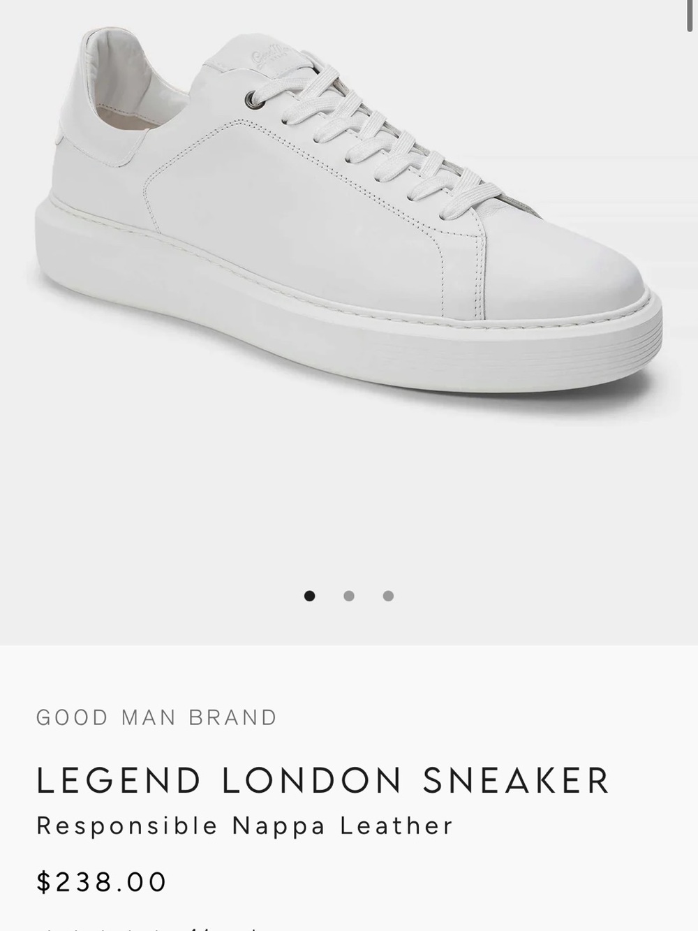 Good Man Brand Legend London Sneaker - White